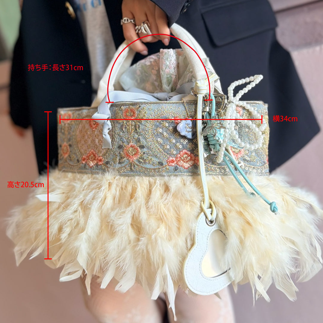 パイプトート+巾着 Marrakesh Belle-グレー
