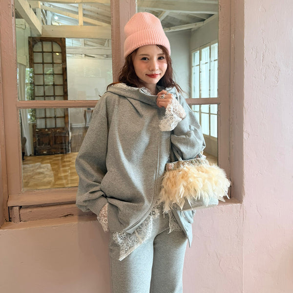 ニットトート+巾着 Marrakesh Belle-Grey