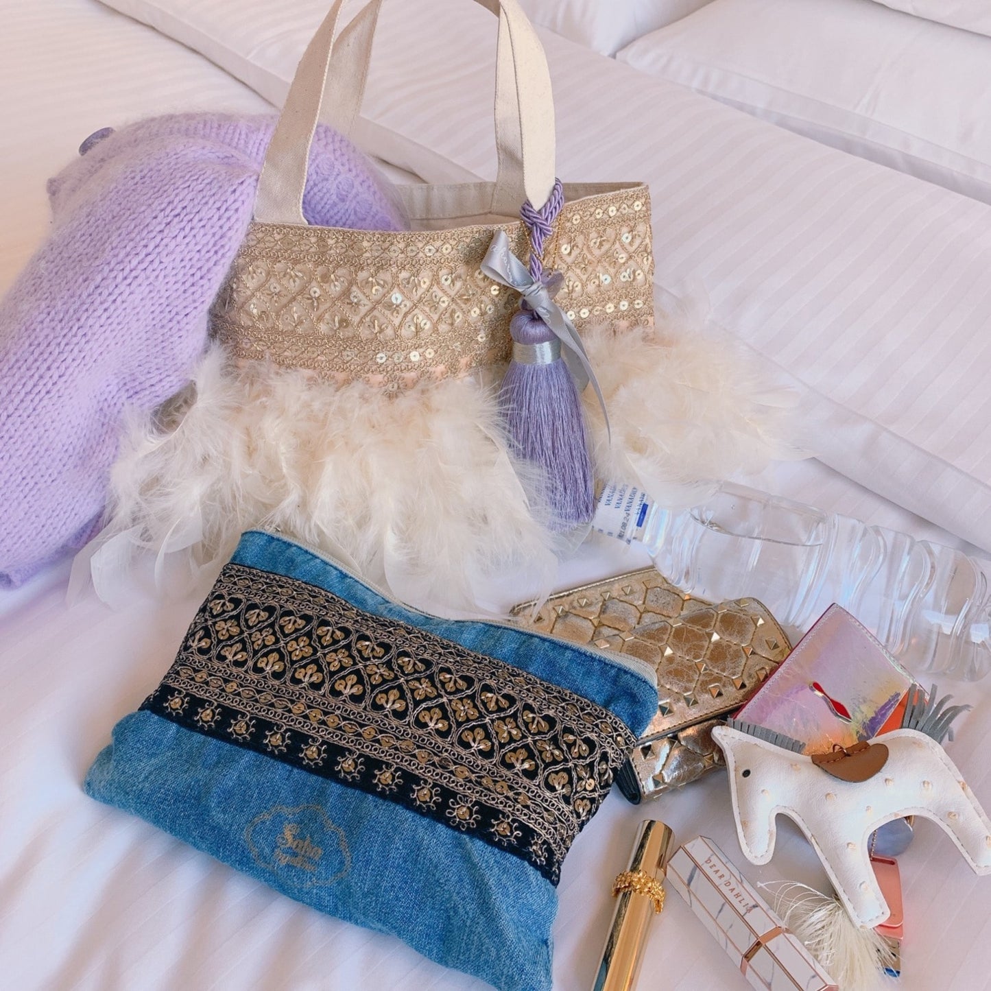 ポーチ Shabby Denim Pouch