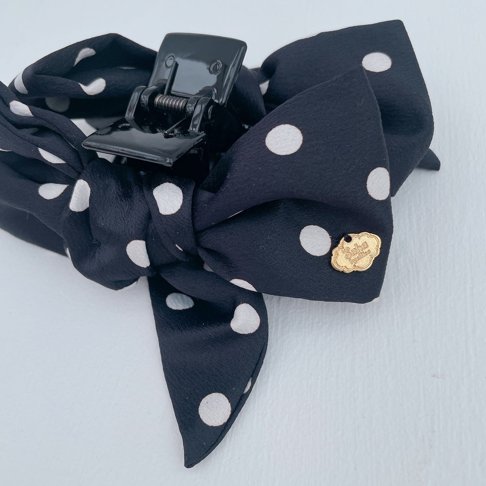 ヘアクリップ Dot Ribbon