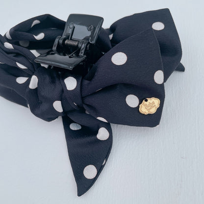 ヘアクリップ Dot Ribbon
