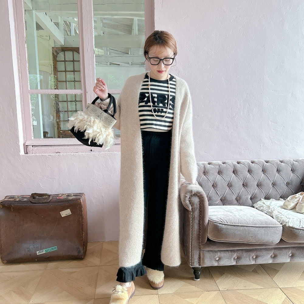 ★ロングFluffyニットガウン