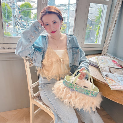 ★Croppedレースビスチェ