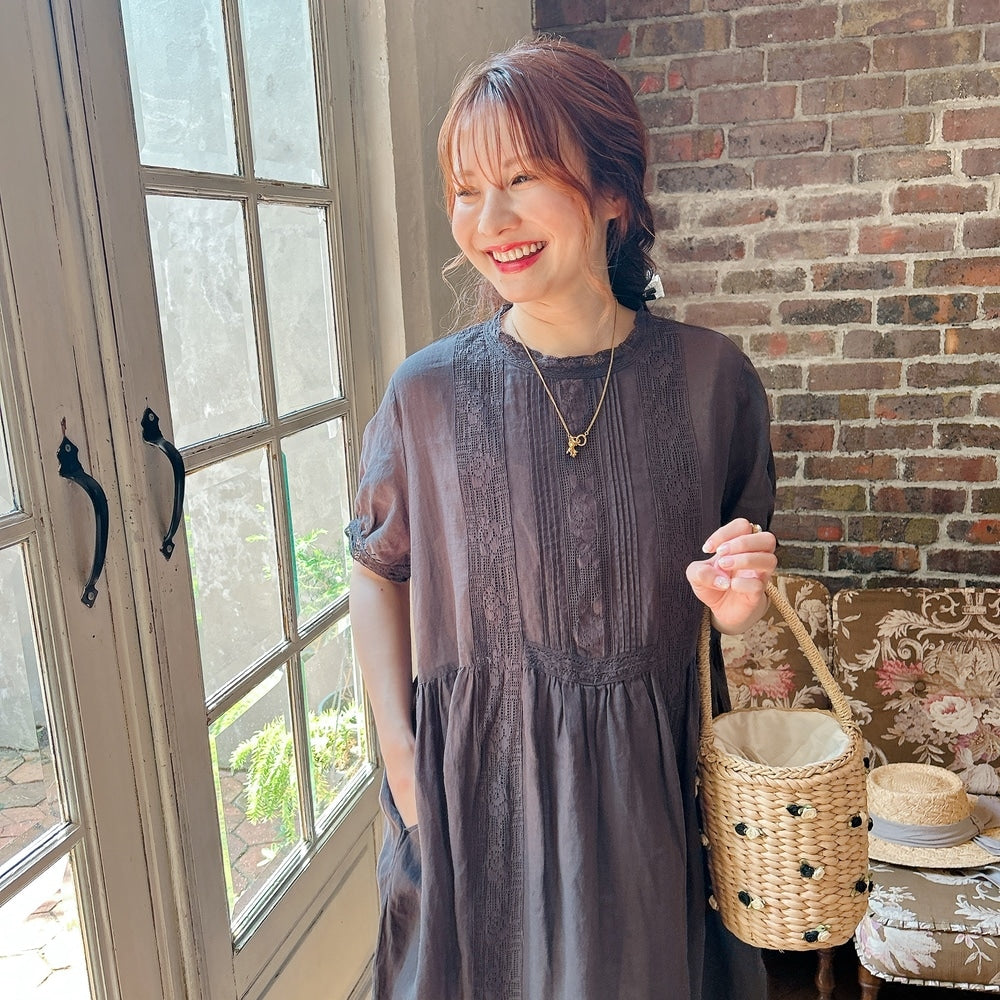 ★Noble Laceリネンワンピース