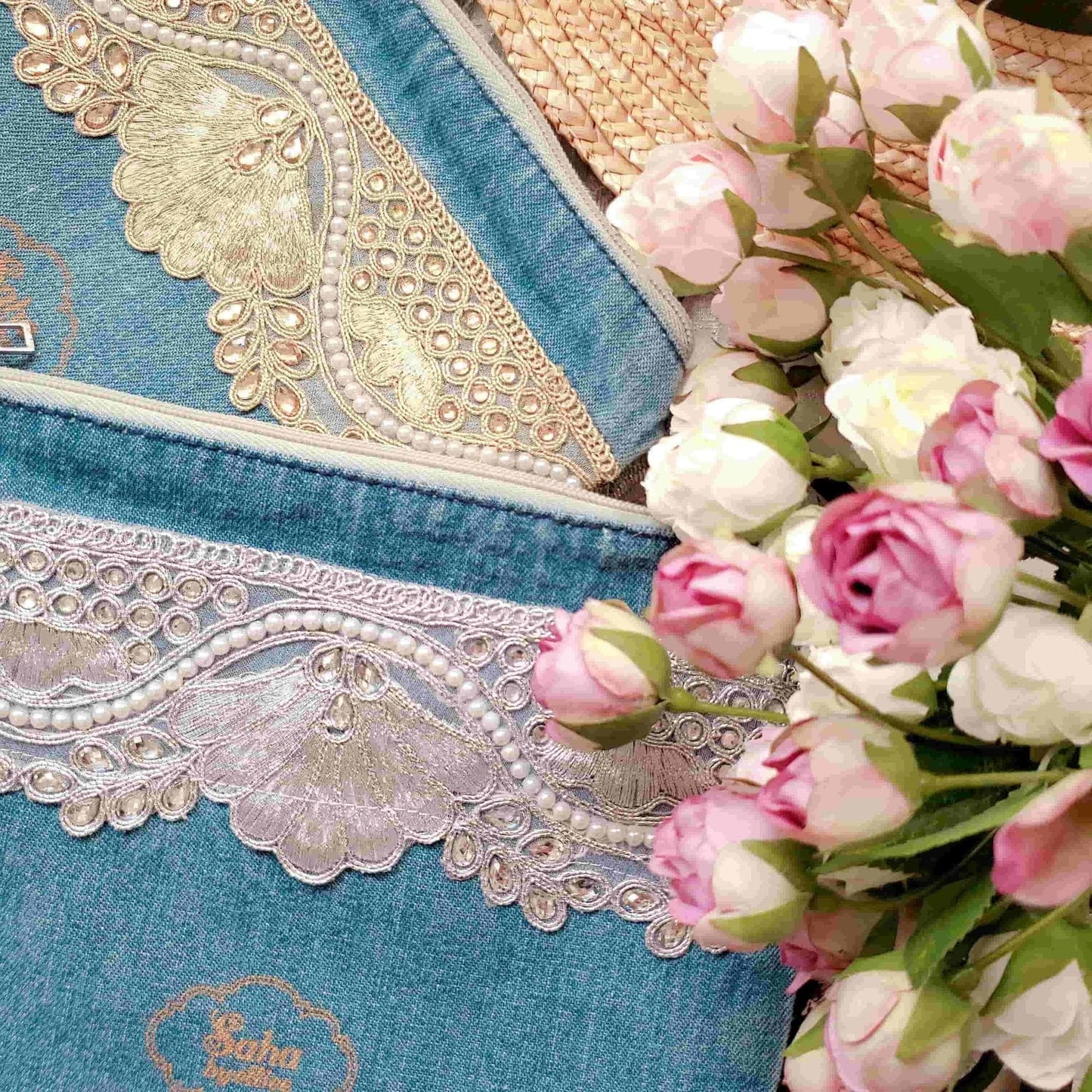 ポーチ Shabby Denim Pouch