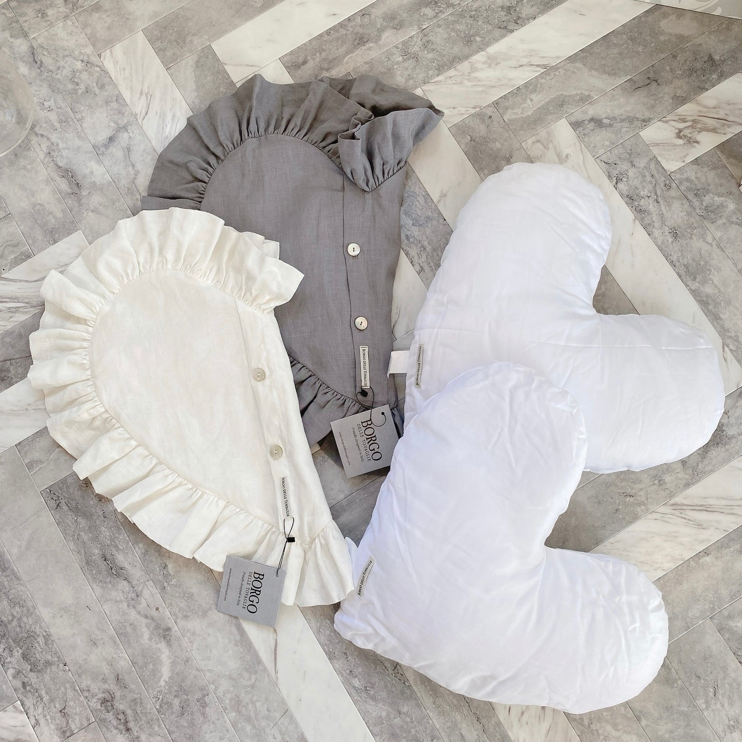 Borgo delle tovaglie ハートクッション