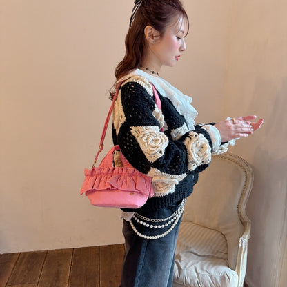 ミニフリルバッグ Quilting Frill Bebe【バニラ/ホットピンク/カーキ/ギンガム/ラベンダー/ミルクティ】