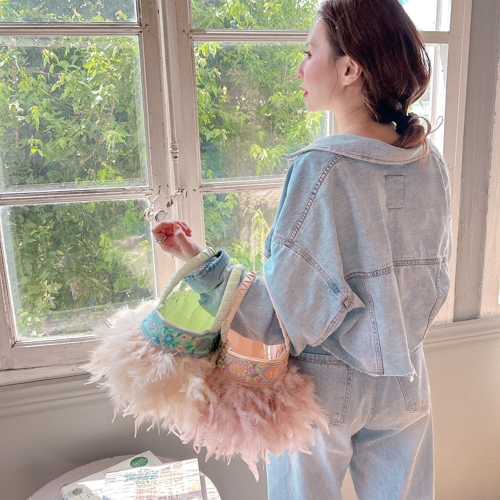 ★Volumeスリーブショートデニムジャケット