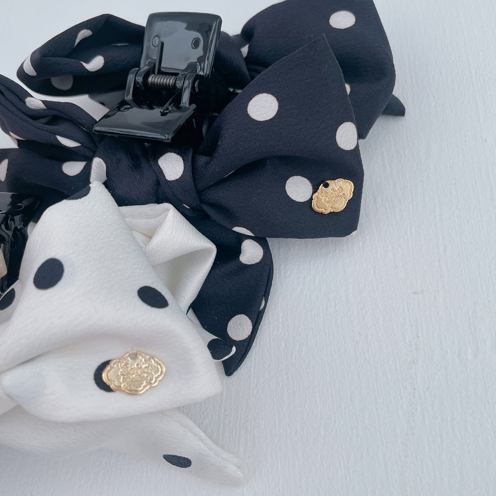 ヘアクリップ Dot Ribbon