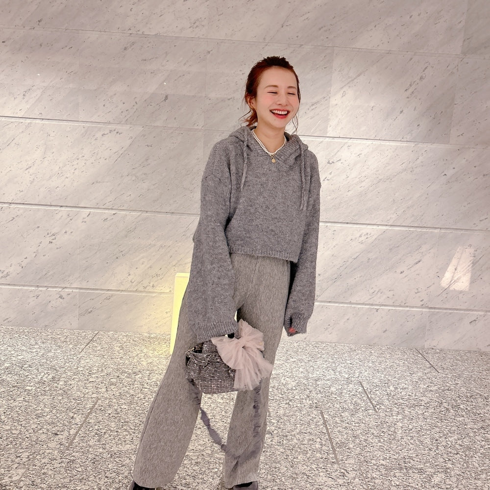 フリルバッグ Tweedy Bebe【グレーミックス】2サイズ