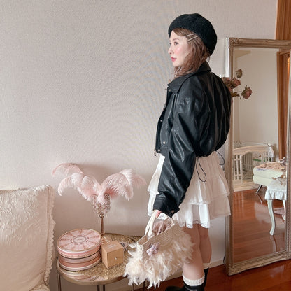 ★Volumeフェイクレザージャケット