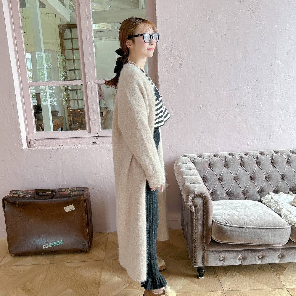 ★ロングFluffyニットガウン