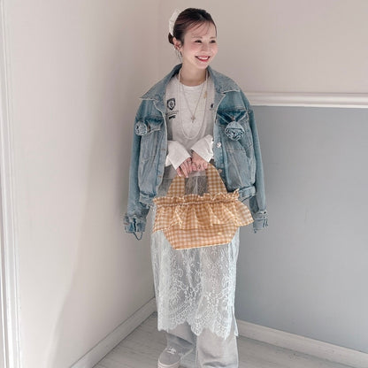 ★SheerレースロンTワンピ