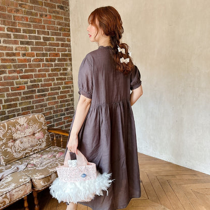 ★Noble Laceリネンワンピース