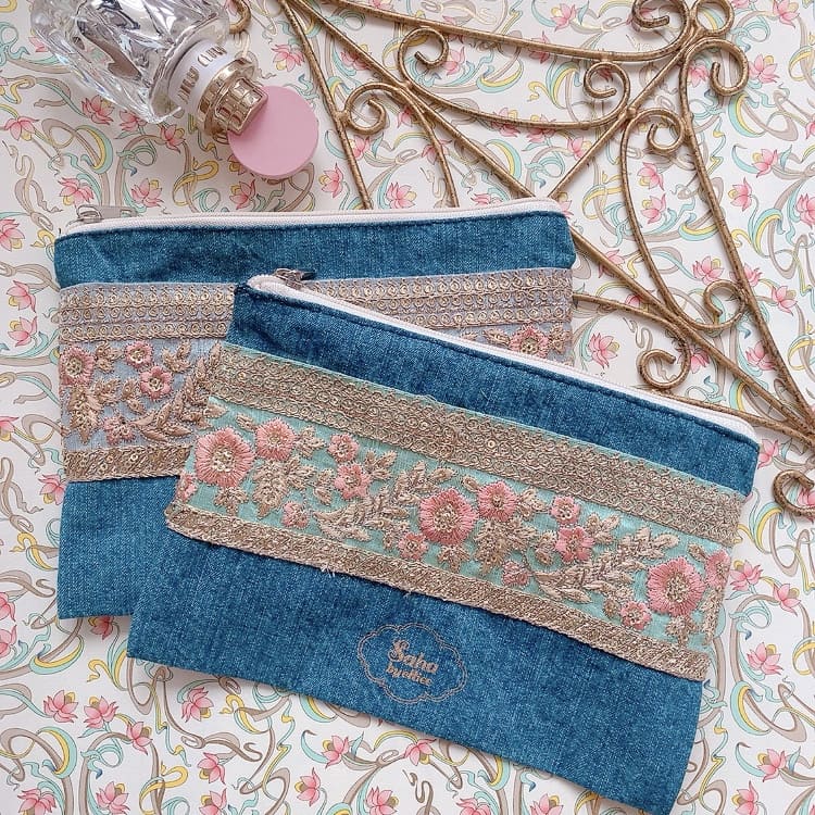 ポーチ Shabby Denim Pouch