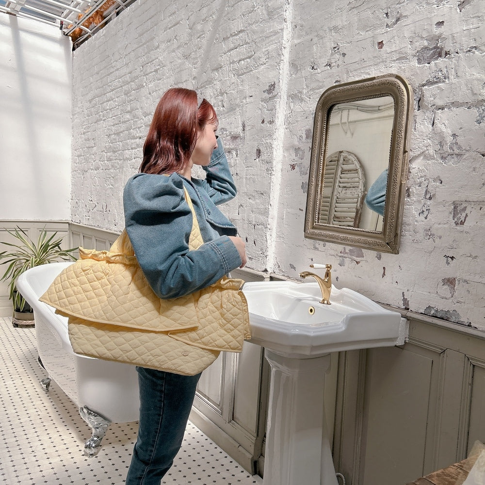 ビッグフリルバッグ Quilting Frill Bebe 【レモン】