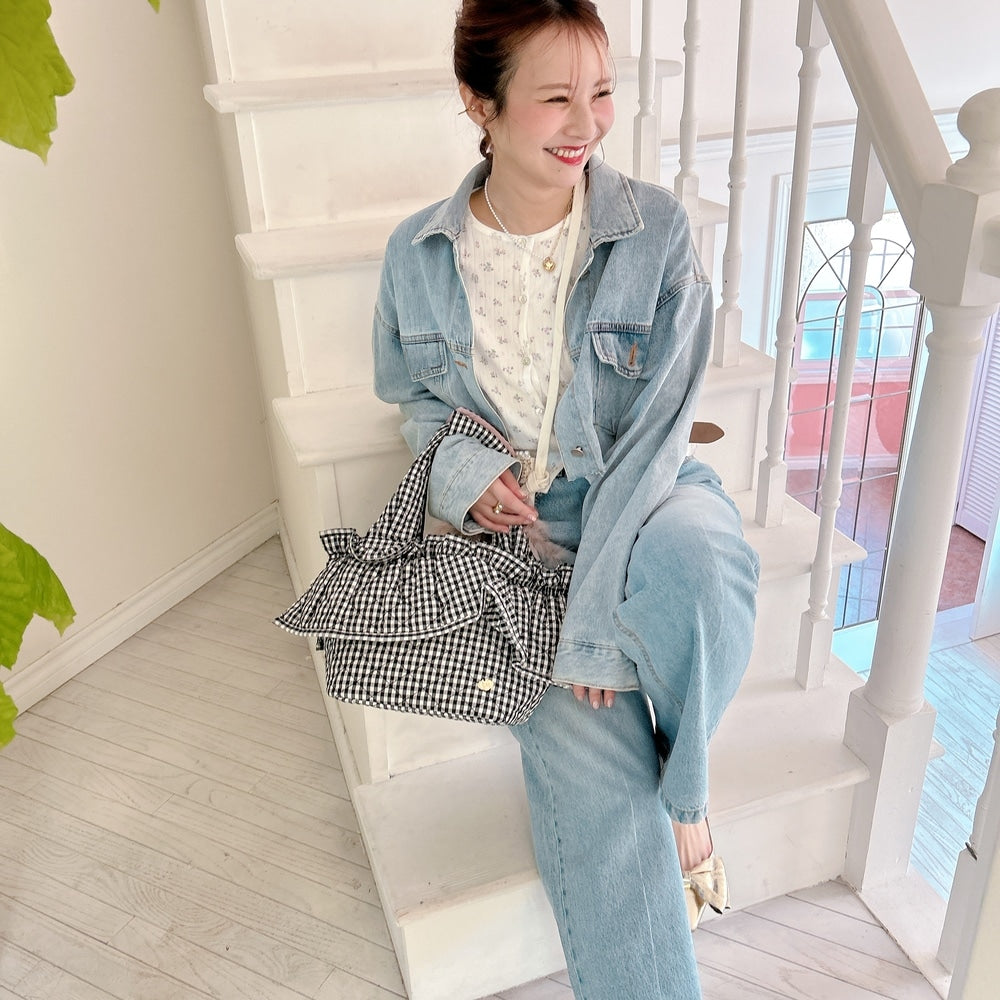 ★Volumeスリーブショートデニムジャケット