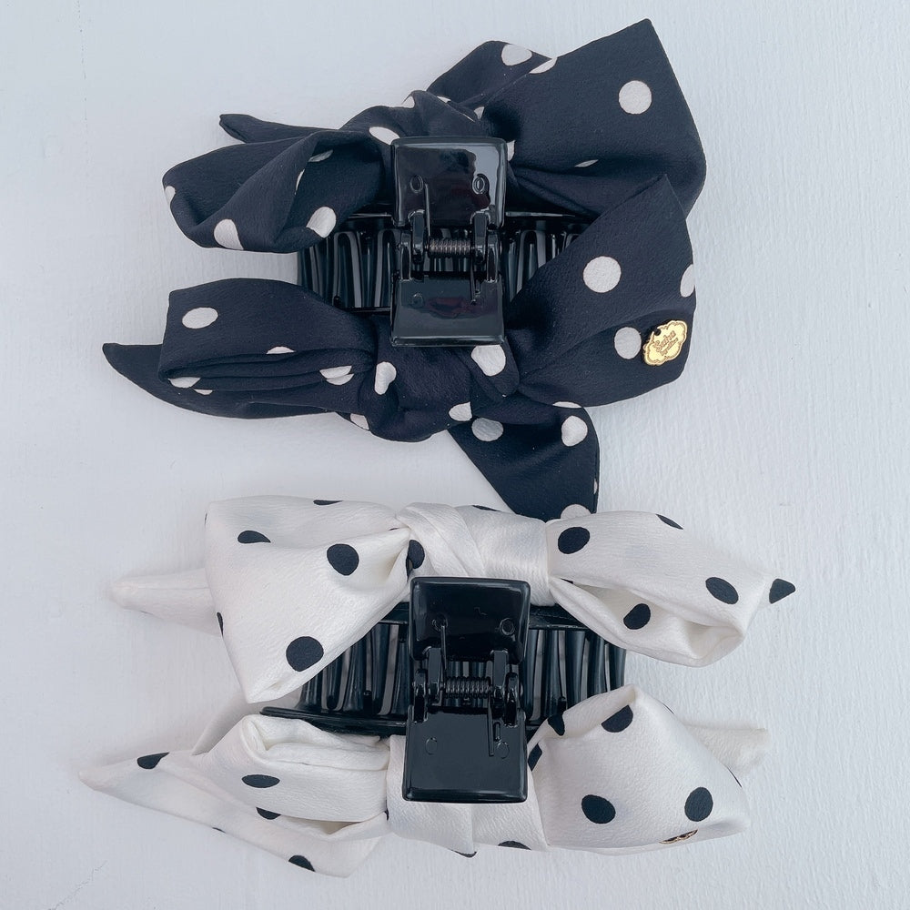 ヘアクリップ Dot Ribbon