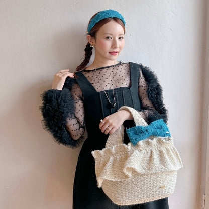 フリルバッグ Tweedy Bebe【アイボリー】1サイズ