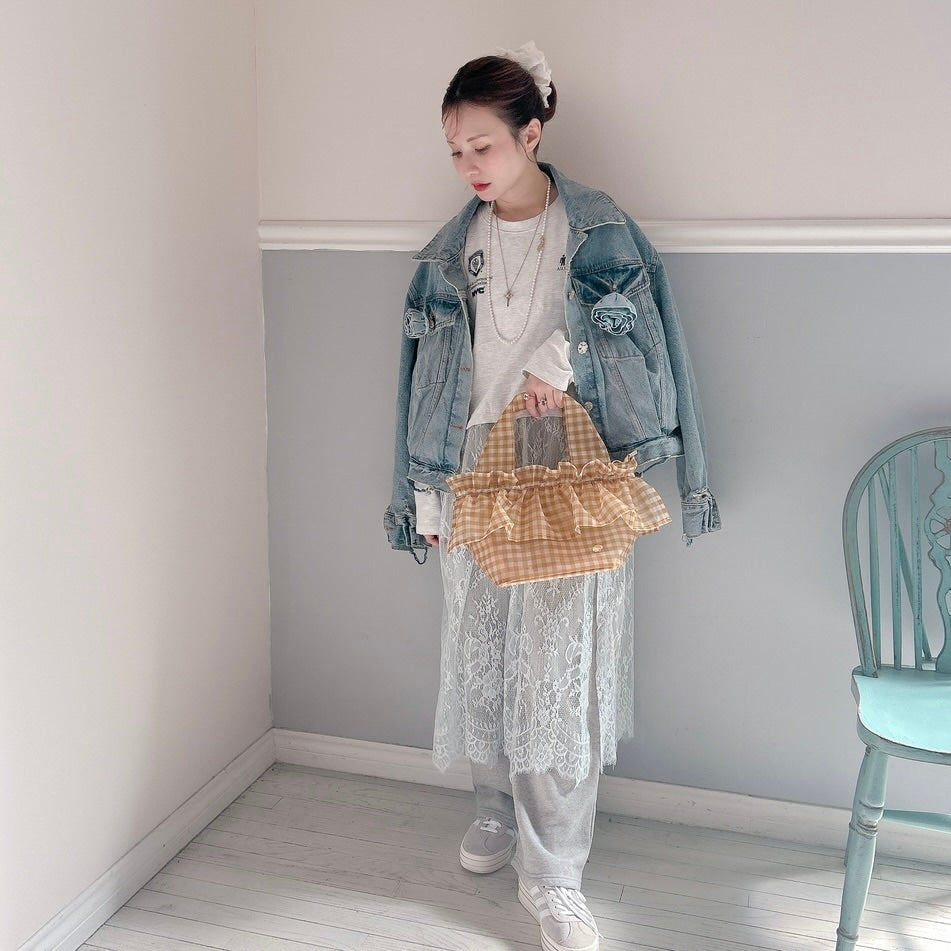 ★SheerレースロンTワンピ