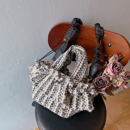 ミニフリルバッグ Tweedy Bebe【ブラック×ホワイト】1サイズ