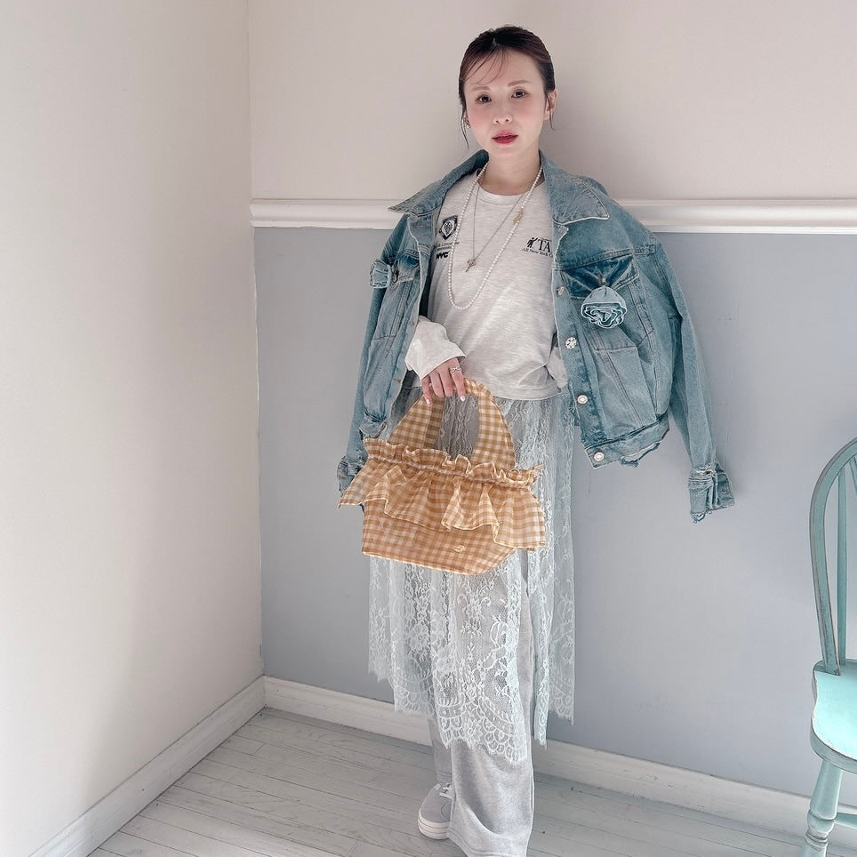 ★SheerレースロンTワンピ