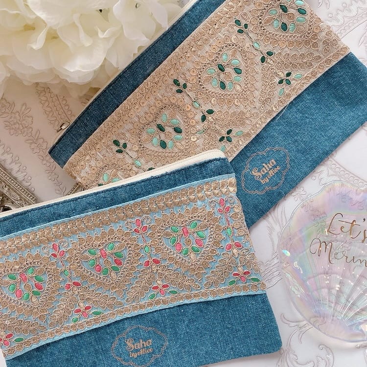 ポーチ Shabby Denim Pouch