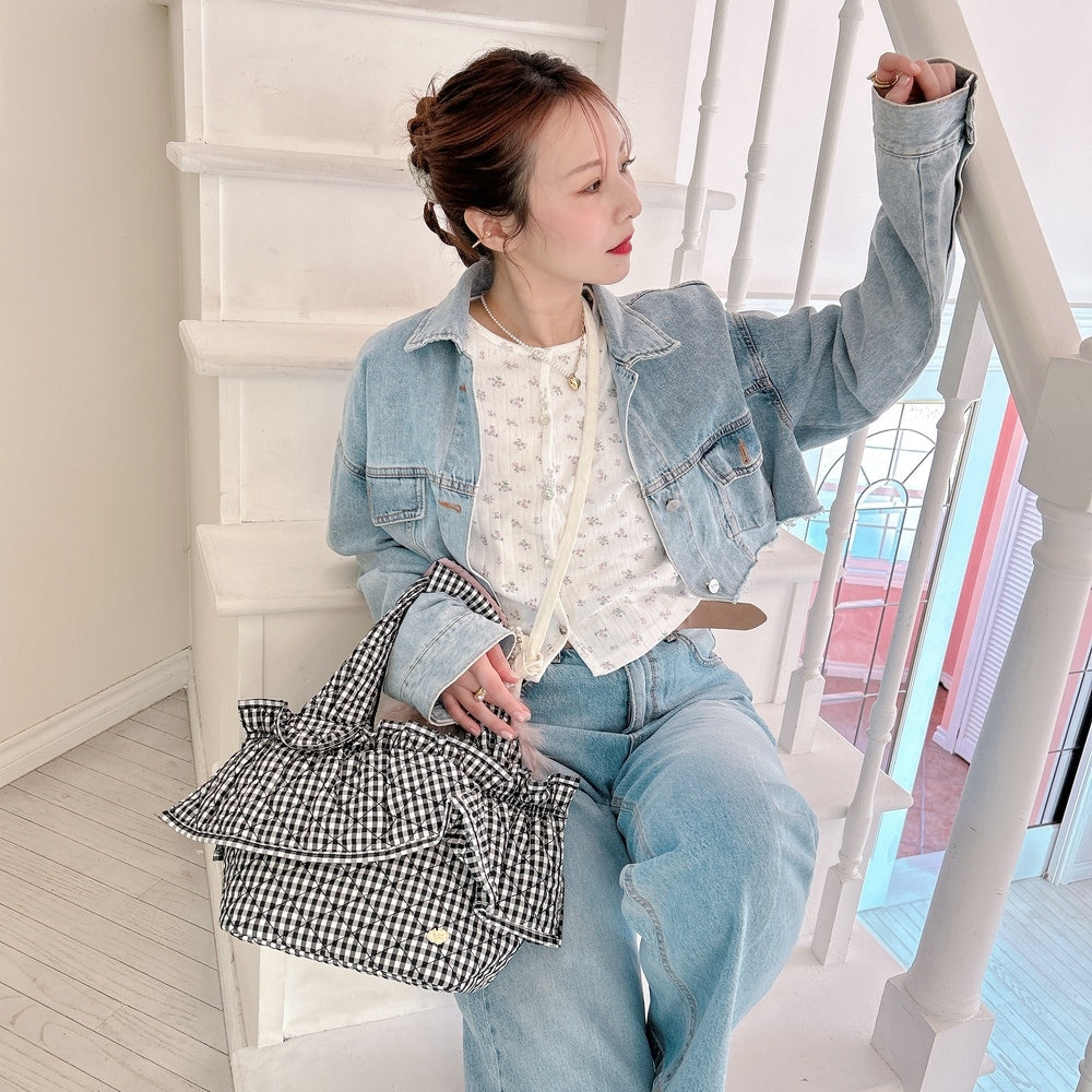 ★Volumeスリーブショートデニムジャケット