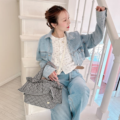 ★Volumeスリーブショートデニムジャケット