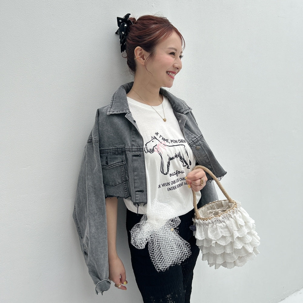 ヘアクリップ Dot Ribbon