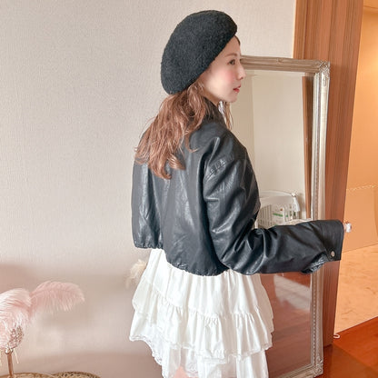 ★Volumeフェイクレザージャケット