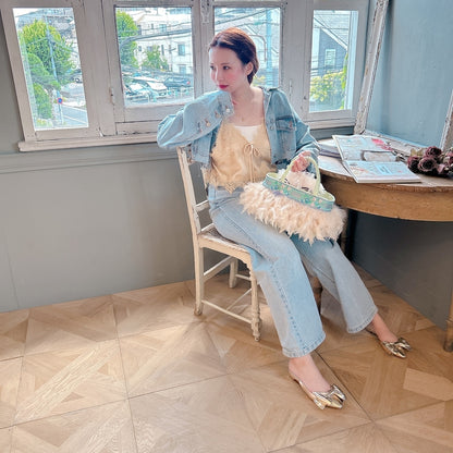 ★Croppedレースビスチェ