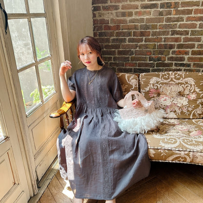 ★Noble Laceリネンワンピース