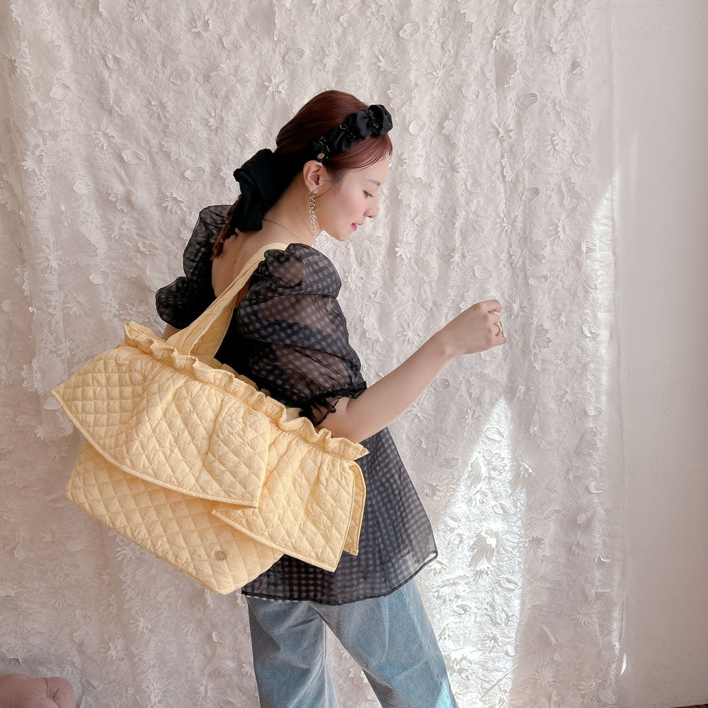 ビッグフリルバッグ Quilting Frill Bebe 【レモン】