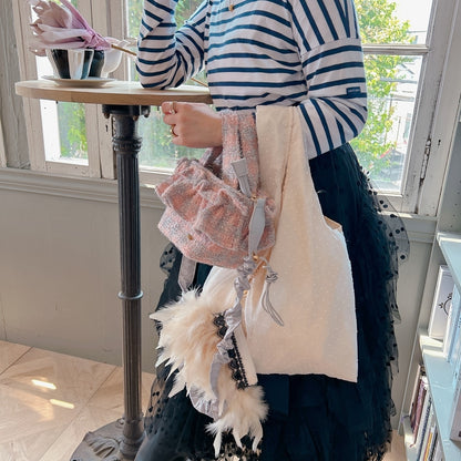 ポーチ付バッグ Balloon Marche【無地ドット】