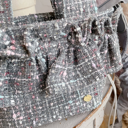 フリルバッグ Tweedy Bebe【グレーミックス】2サイズ