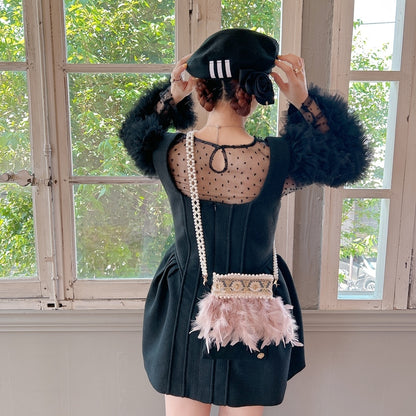 ミニサコッシュ Wintry Meghan ブラック