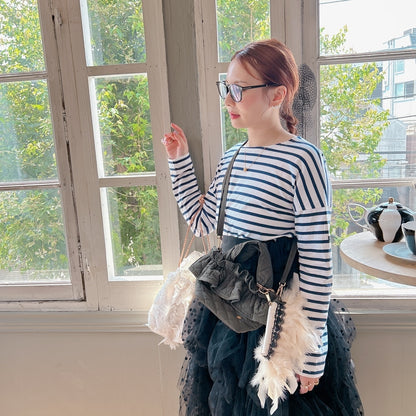 ミニフリルバッグ Quilting Frill Bebe【バニラ/ホットピンク/カーキ/ギンガム/ラベンダー/ミルクティ】