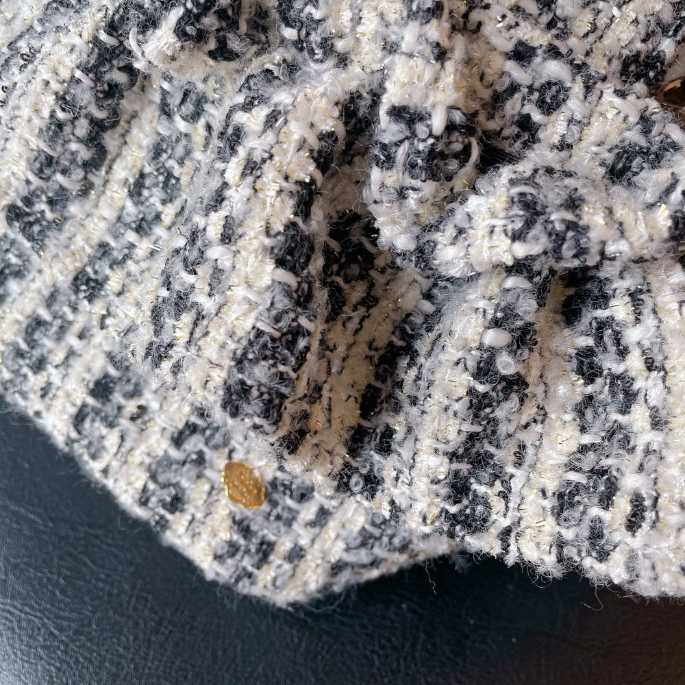 ミニフリルバッグ Tweedy Bebe【ブラック×ホワイト】1サイズ