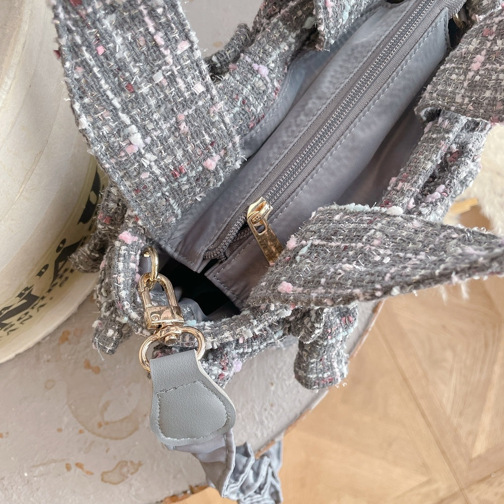 フリルバッグ Tweedy Bebe【グレーミックス】2サイズ