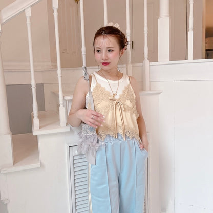 ★Croppedレースビスチェ