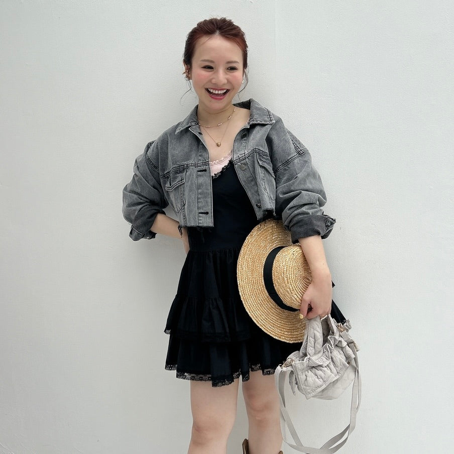 ★Volumeスリーブショートデニムジャケット