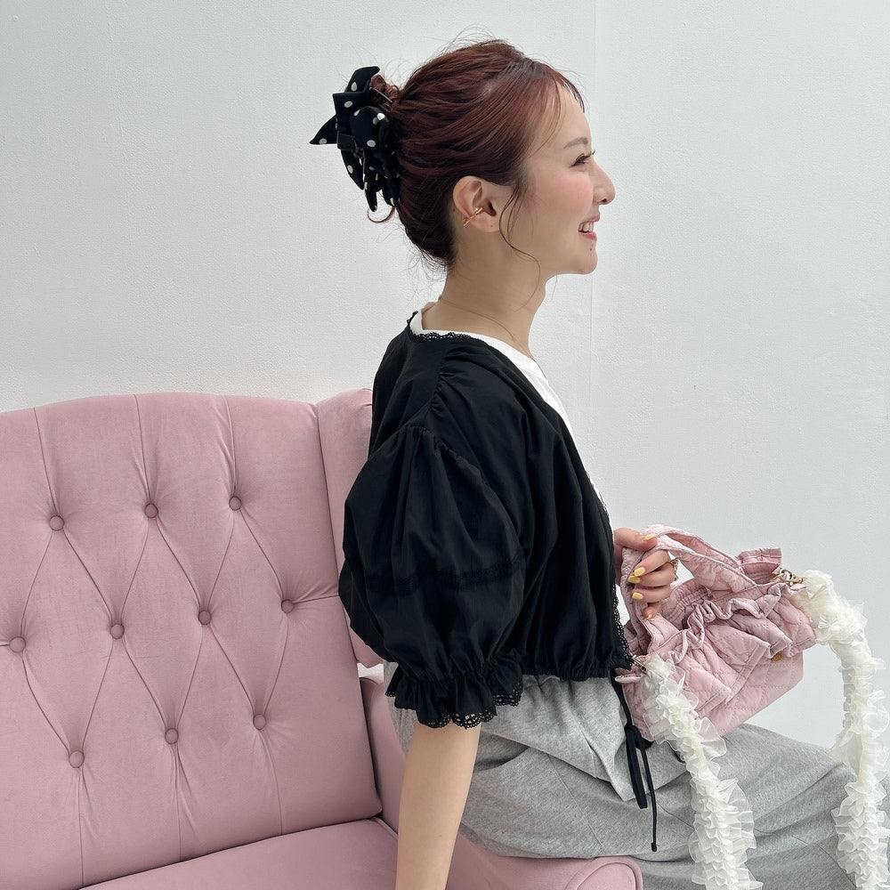 ヘアクリップ Dot Ribbon