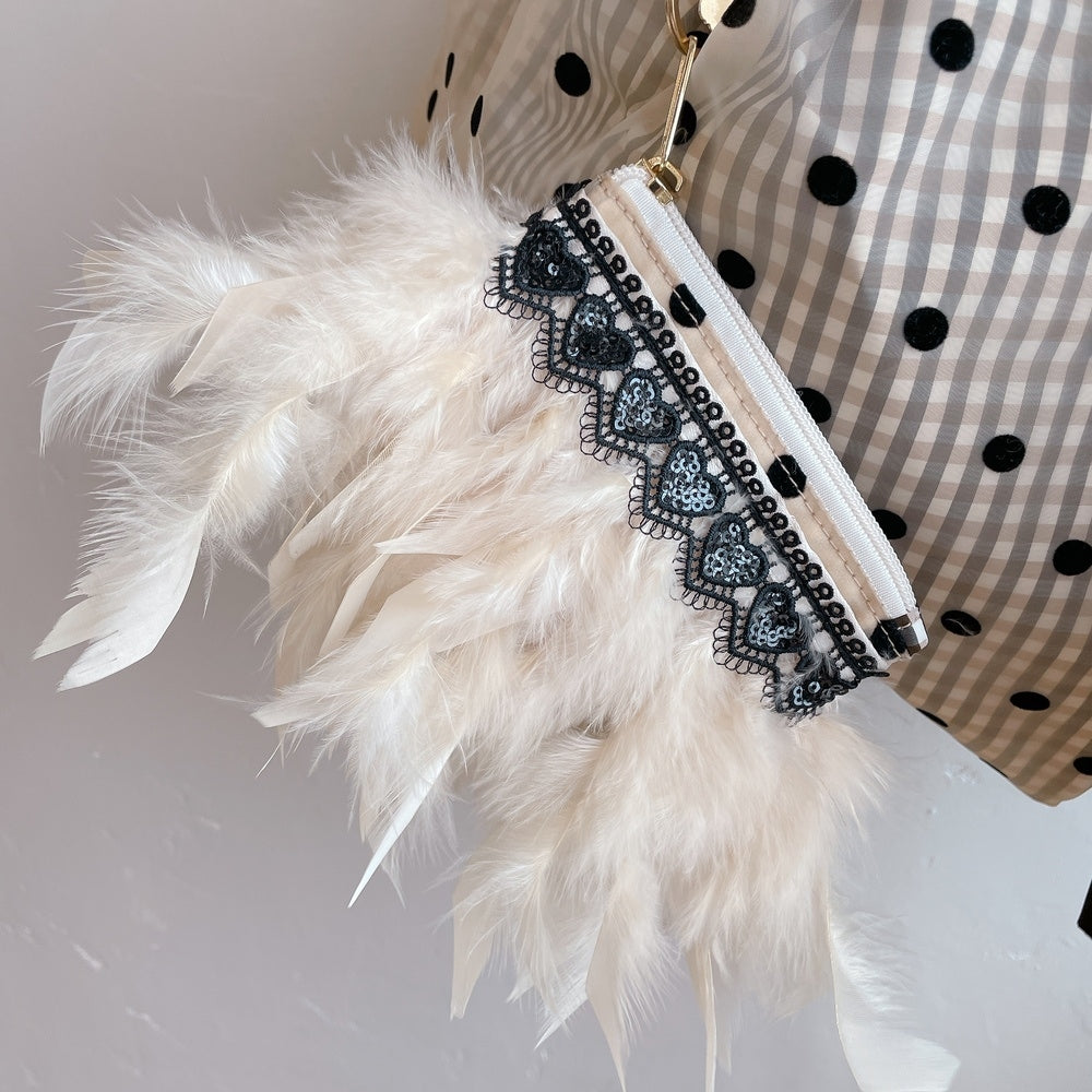 ポーチ付バッグ Balloon Marche【ギンガム/大ドット】