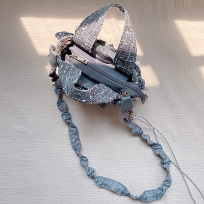 フリルバッグ Tweedy Bebe【グレーミックス】2サイズ