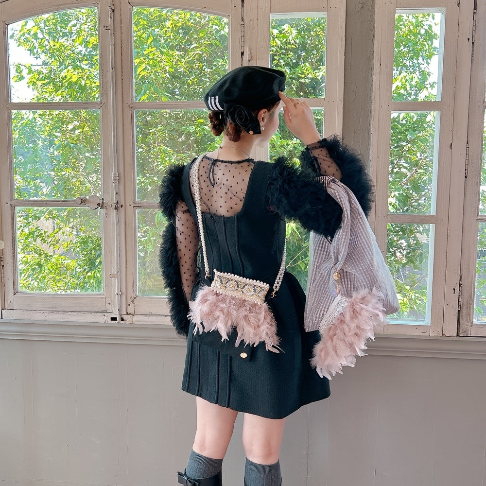 ミニサコッシュ Wintry Meghan ブラック