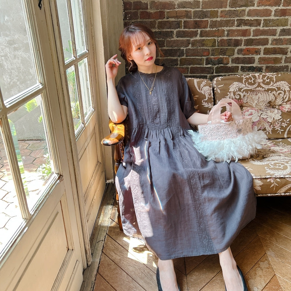 ★Noble Laceリネンワンピース