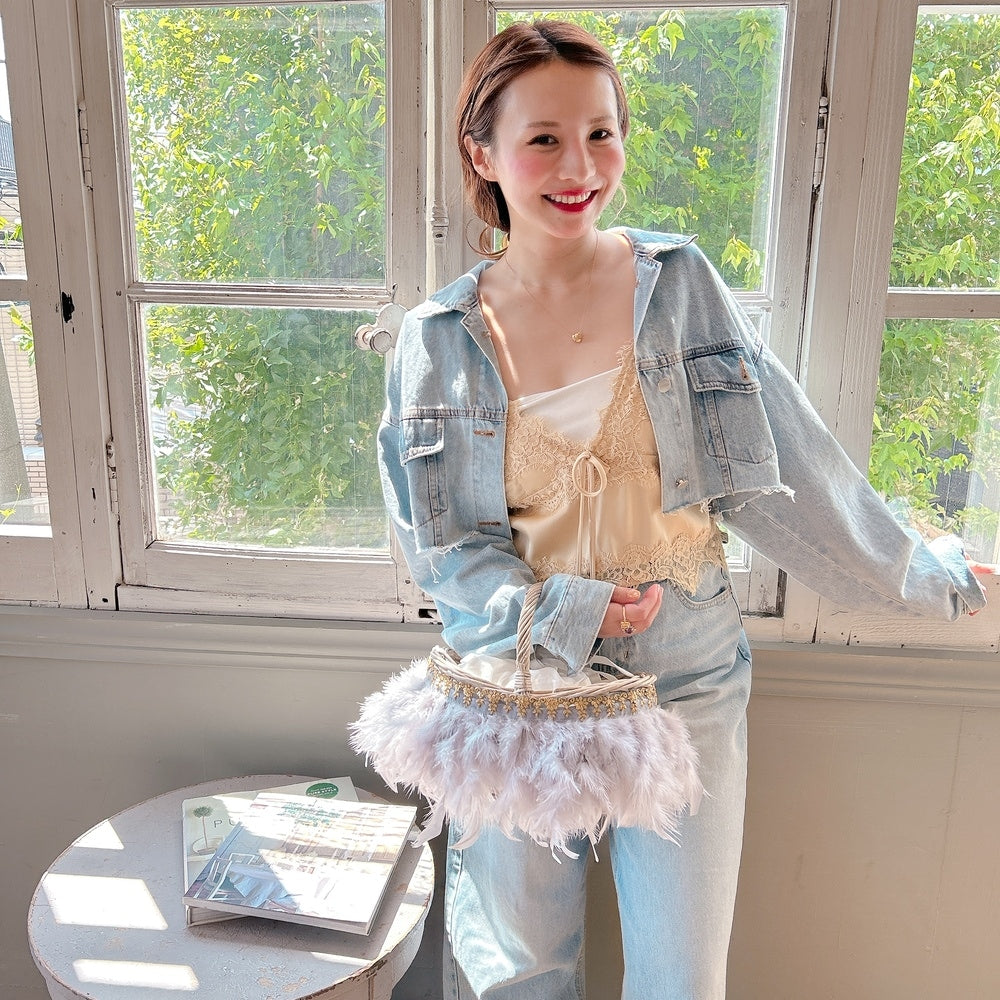 かご&巾着SET Antique Glow Rattan