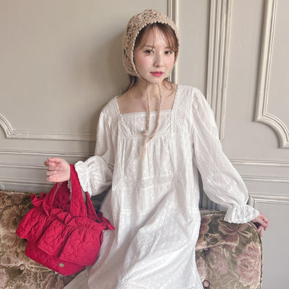 ★コットンレースDollyワンピース