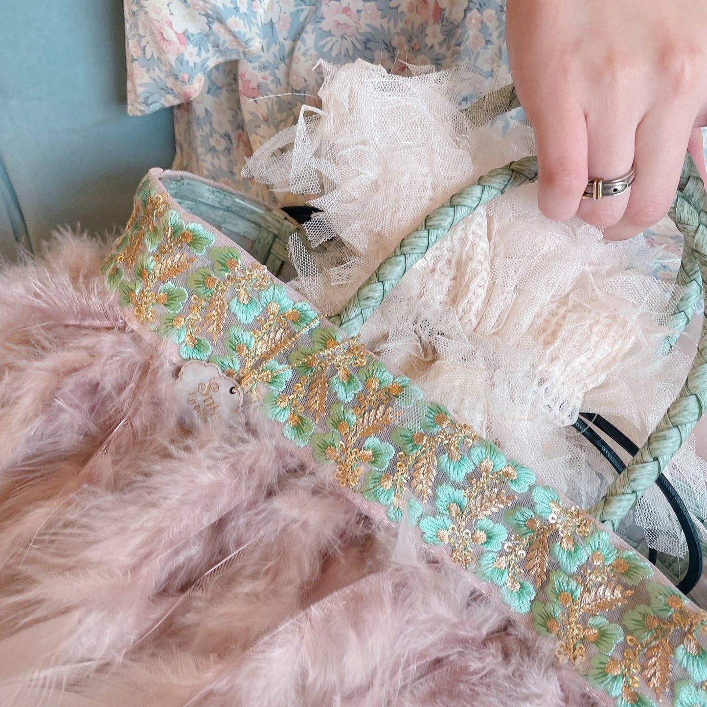 巾着バッグ Sea Anemone